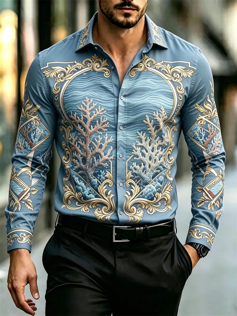 New black and white checkered patchwork printed men's long sleeved shirt, light luxury business casual slim fit shirt
New black and white checkered patchwork printed men's long sleeved shirt, light luxury business casual slim fit shirt
