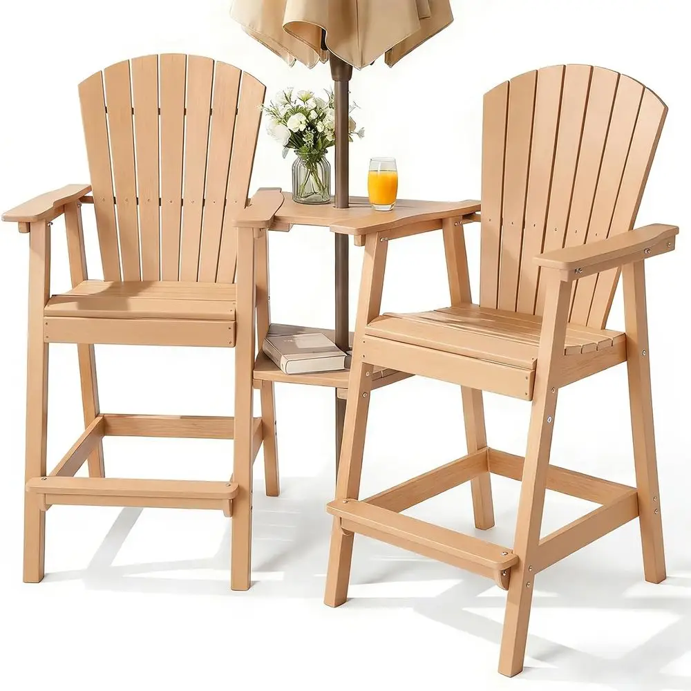 Set of 2 Weather-Resistant HDPE Outdoor Adirondack Chairs with Removable Double Trays, Ideal for Patio, Deck, Backyard, Orange
Set of 2 Weather-Resistant HDPE Outdoor Adirondack Chairs with Removable Double Trays, Ideal for Patio, Deck, Backyard, Orange