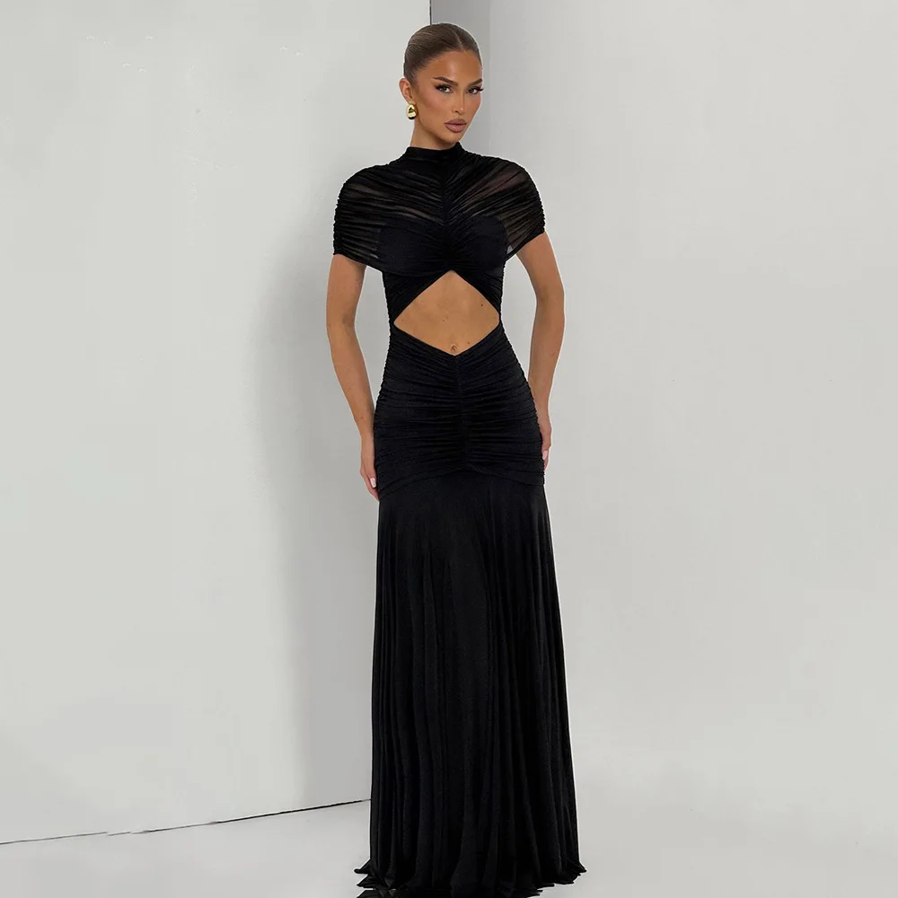 FL New Style Evening Solid Color Dress Long Dress Sexy Hot Girl Hollow Out Exposed Belly Pleated High Waist Fish Tail Dress 2026
FL New Style Evening Solid Color Dress Long Dress Sexy Hot Girl Hollow Out Exposed Belly Pleated High Waist Fish Tail Dress 2026