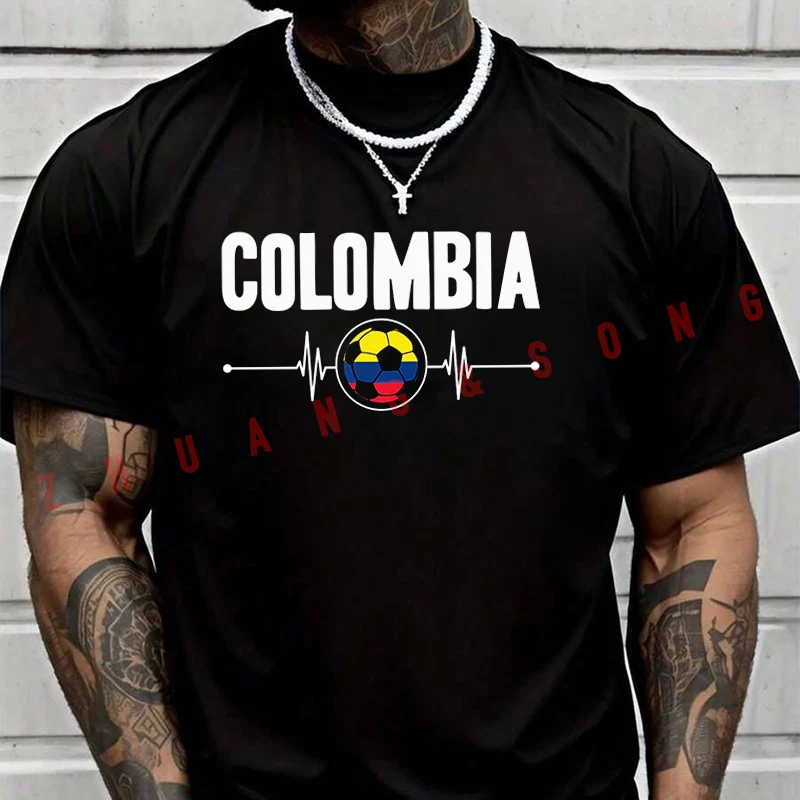 Colombia Football Heart Line Men's Fashion T-shirt Casual Trendy Tshirts For Summer Comfortable Short Sleeve Tops
Colombia Football Heart Line Men's Fashion T-shirt Casual Trendy Tshirts For Summer Comfortable Short Sleeve Tops