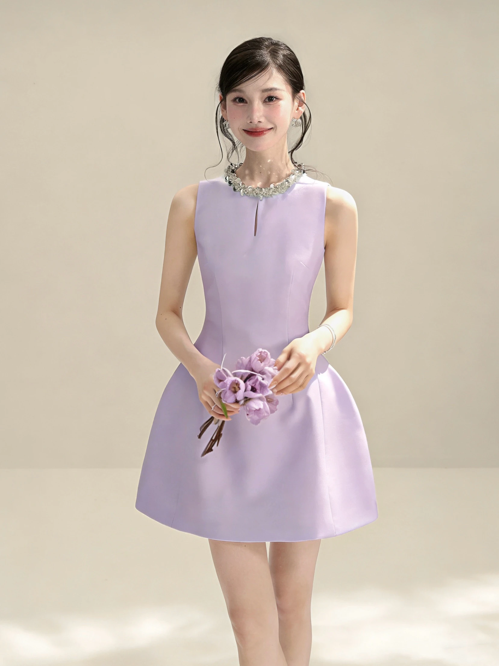 Miusi Elegant Birthday Dress Sequin A-Line Skirt Sleeveless Polyester Flower Bud Purple Women's Fashion Spring Collection
Miusi Elegant Birthday Dress Sequin A-Line Skirt Sleeveless Polyester Flower Bud Purple Women's Fashion Spring Collection