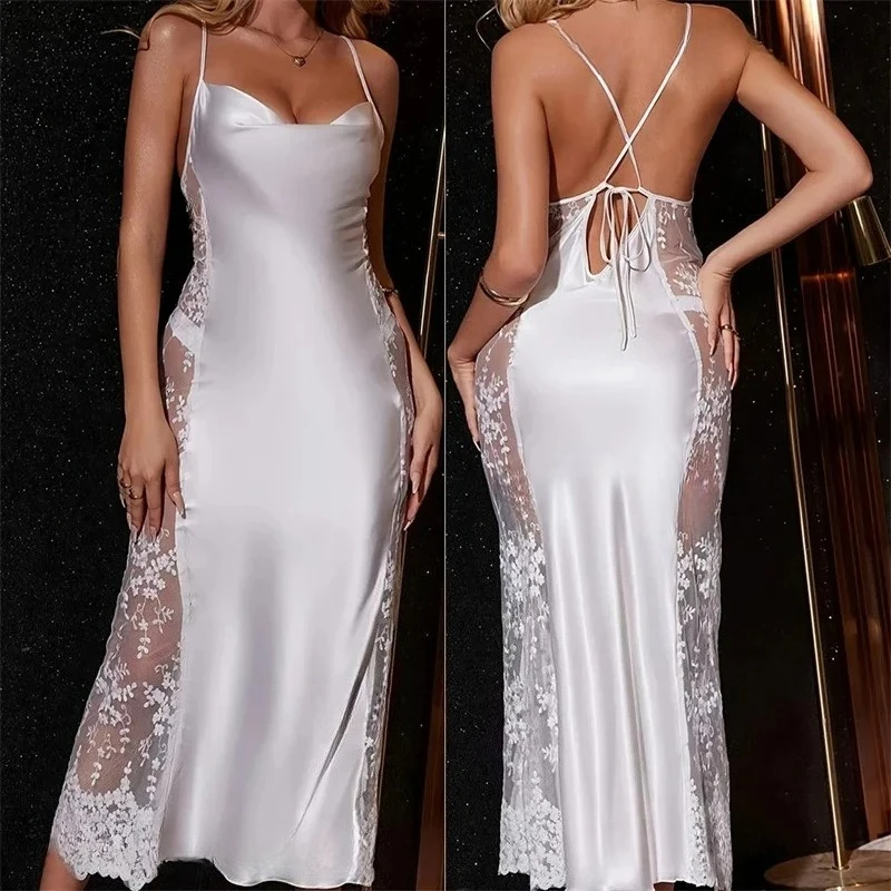 Женская длинная ночная рубашка, сорочка, одежда для сна, сексуальная перспективная кружевная ночная рубашка, нижнее белье, новая летняя атласная ночная рубашка, домашняя одежда, домашняя одежда
Женская длинная ночная рубашка, сорочка, одежда для сна, сексуальная перспективная кружевная ночная рубашка, нижнее белье, новая летняя атласная ночная рубашка, домашняя одежда, домашняя одежда