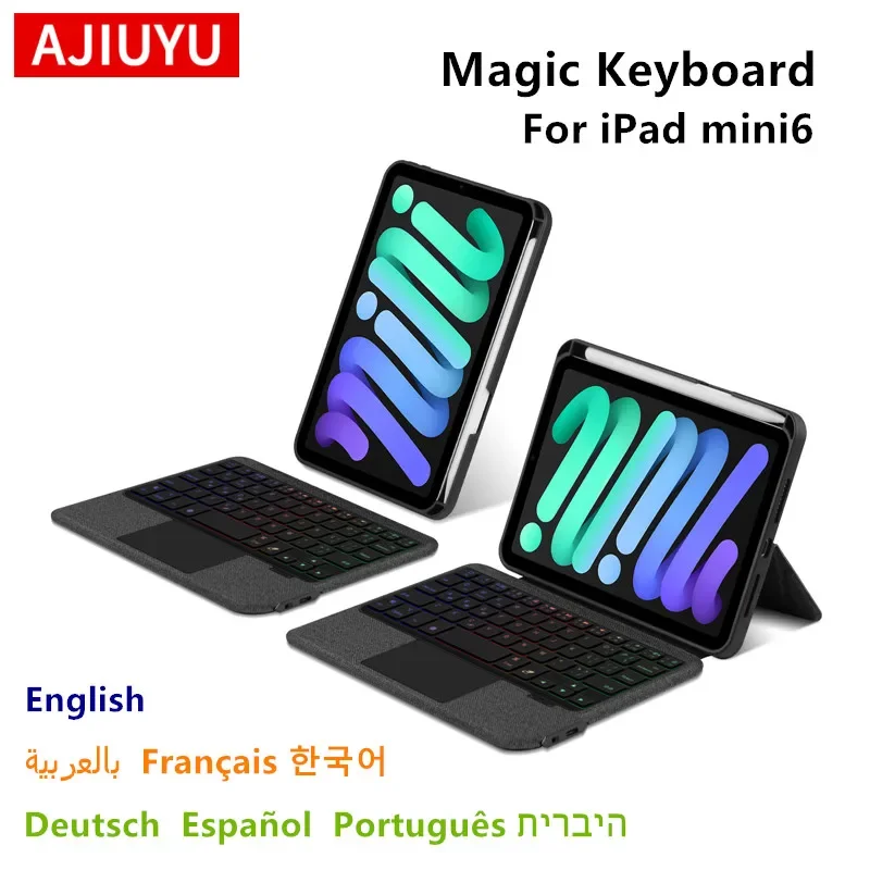 AJIUYU Magic Keyboard For iPad mini 6th Generation 8.3 Inch Mini6 Smart Cover Case Magnetic Separate Backlit Spanish Portuguese
AJIUYU Magic Keyboard For iPad mini 6th Generation 8.3 Inch Mini6 Smart Cover Case Magnetic Separate Backlit Spanish Portuguese