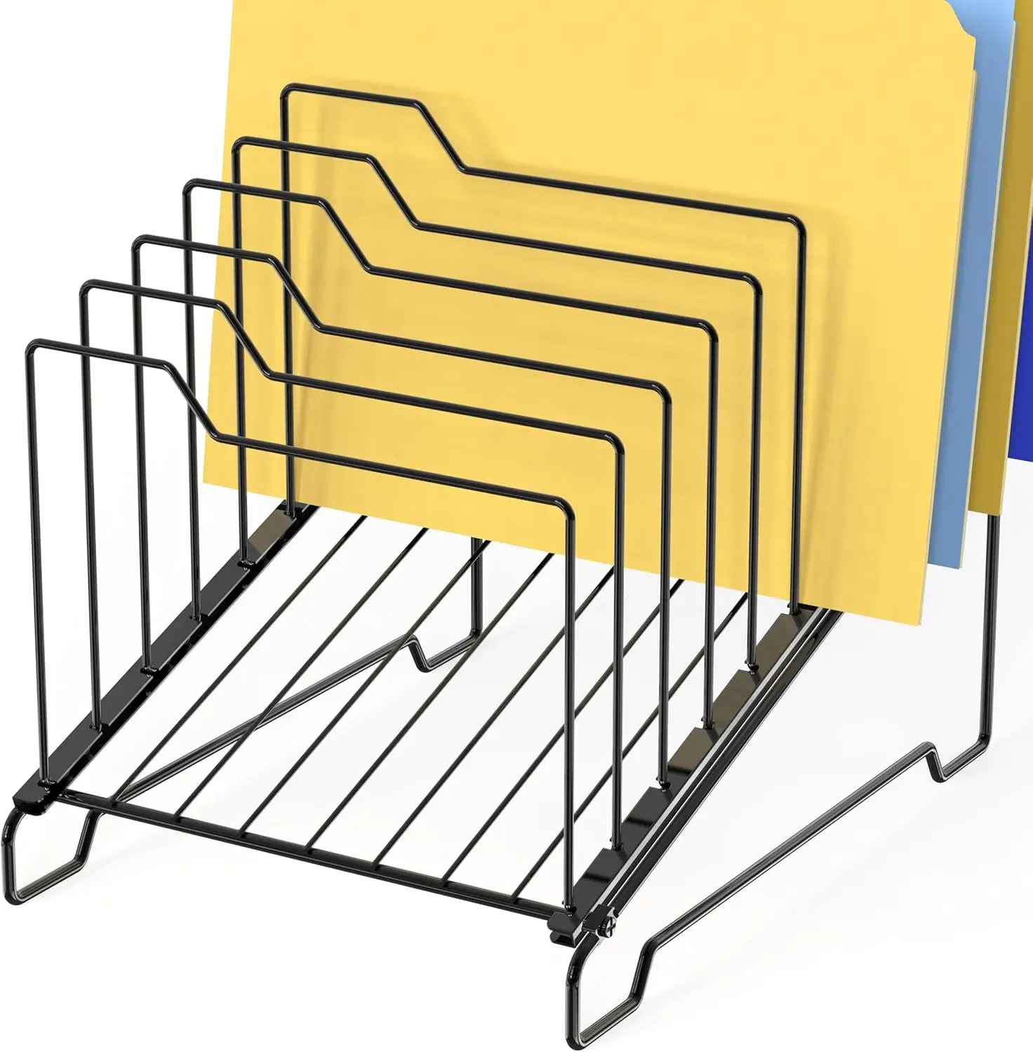 9-Section Wire Desk File Organizer with Removable Dividers for Documents, Folders, and Mail, Black
9-Section Wire Desk File Organizer with Removable Dividers for Documents, Folders, and Mail, Black