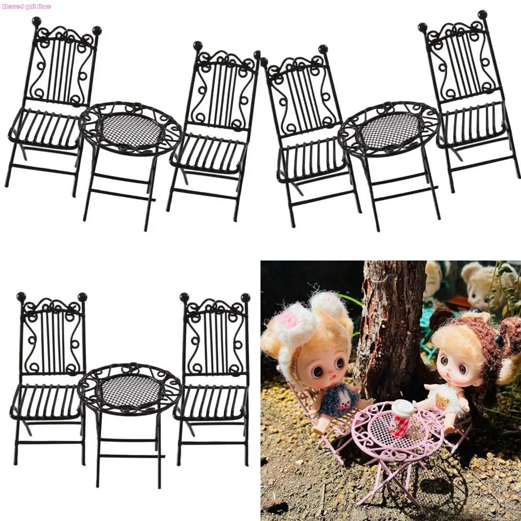 D0JC 1/12 Iron Miniature Table And Chair For Model Dollhouses Furnishing Accessories
D0JC 1/12 Iron Miniature Table And Chair For Model Dollhouses Furnishing Accessories