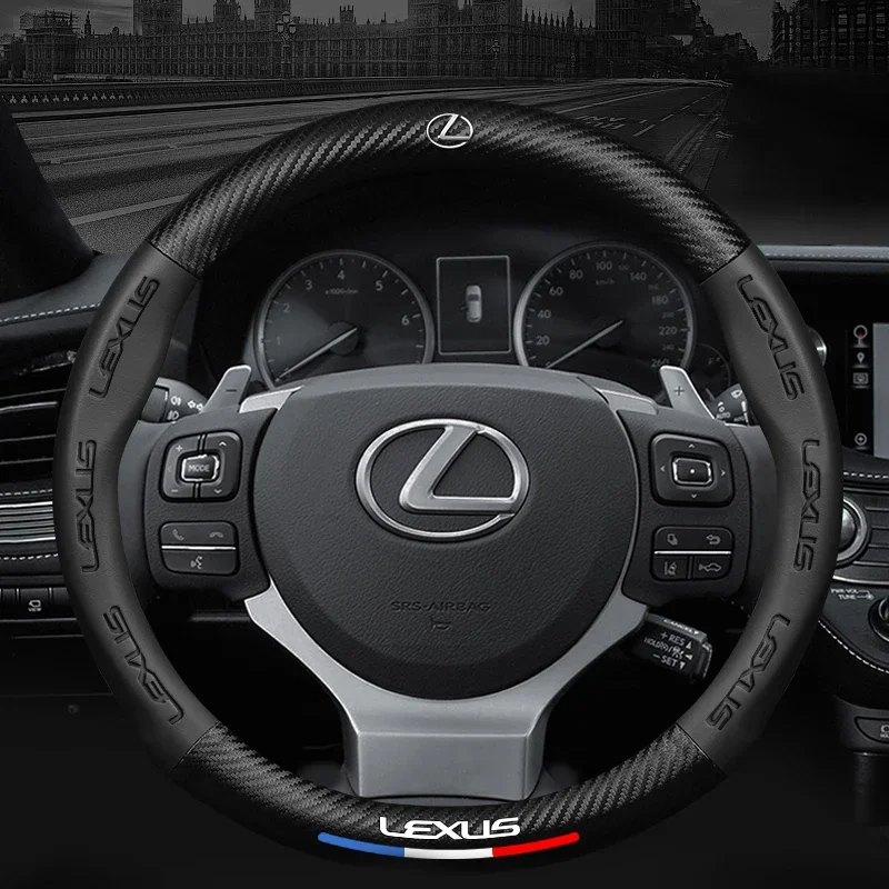 Emblems 38CM Anti Slip Car Steering Wheel Cover Carbon Fibre Texture For Lexus F-SPORT ES RX NX LS UX LM LX GX LC RZ IS CT GS RC
Emblems 38CM Anti Slip Car Steering Wheel Cover Carbon Fibre Texture For Lexus F-SPORT ES RX NX LS UX LM LX GX LC RZ IS CT GS RC