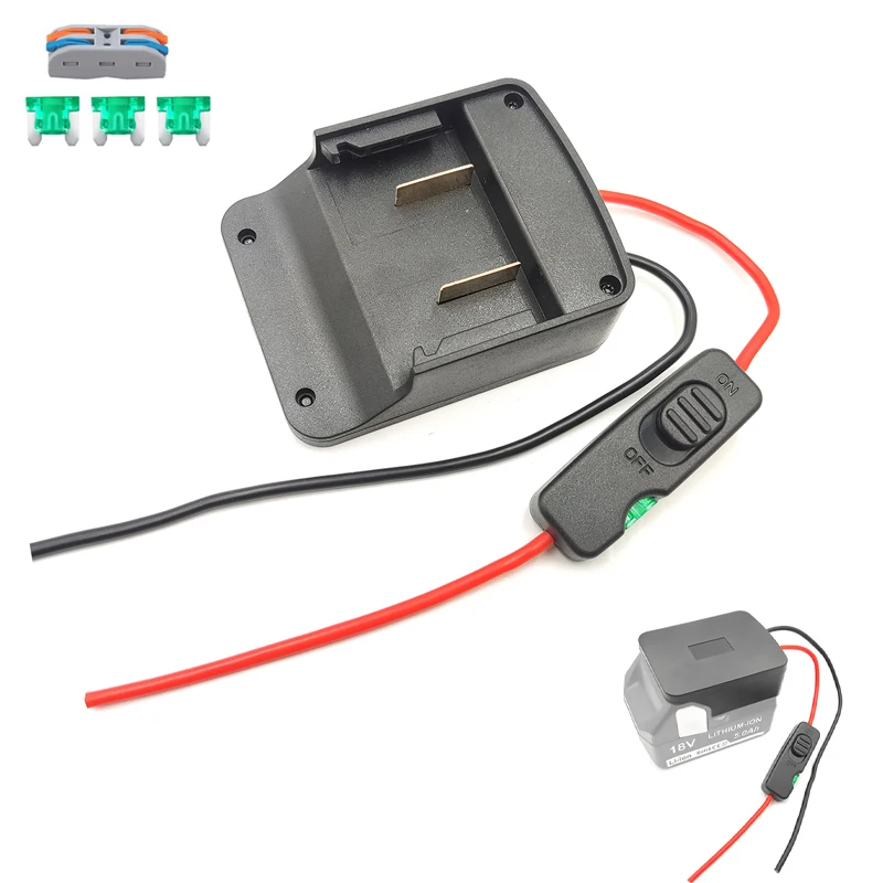 Адаптер для аккумулятора Hitachi Hikoki 18 В с предохранителями и переключателем Адаптер для аккумулятора Конвертер для радиоуправляемого автомобиля Игрушки Роботизированный
Адаптер для аккумулятора Hitachi Hikoki 18 В с предохранителями и переключателем Адаптер для аккумулятора Конвертер для радиоуправляемого автомобиля Игрушки Роботизированный