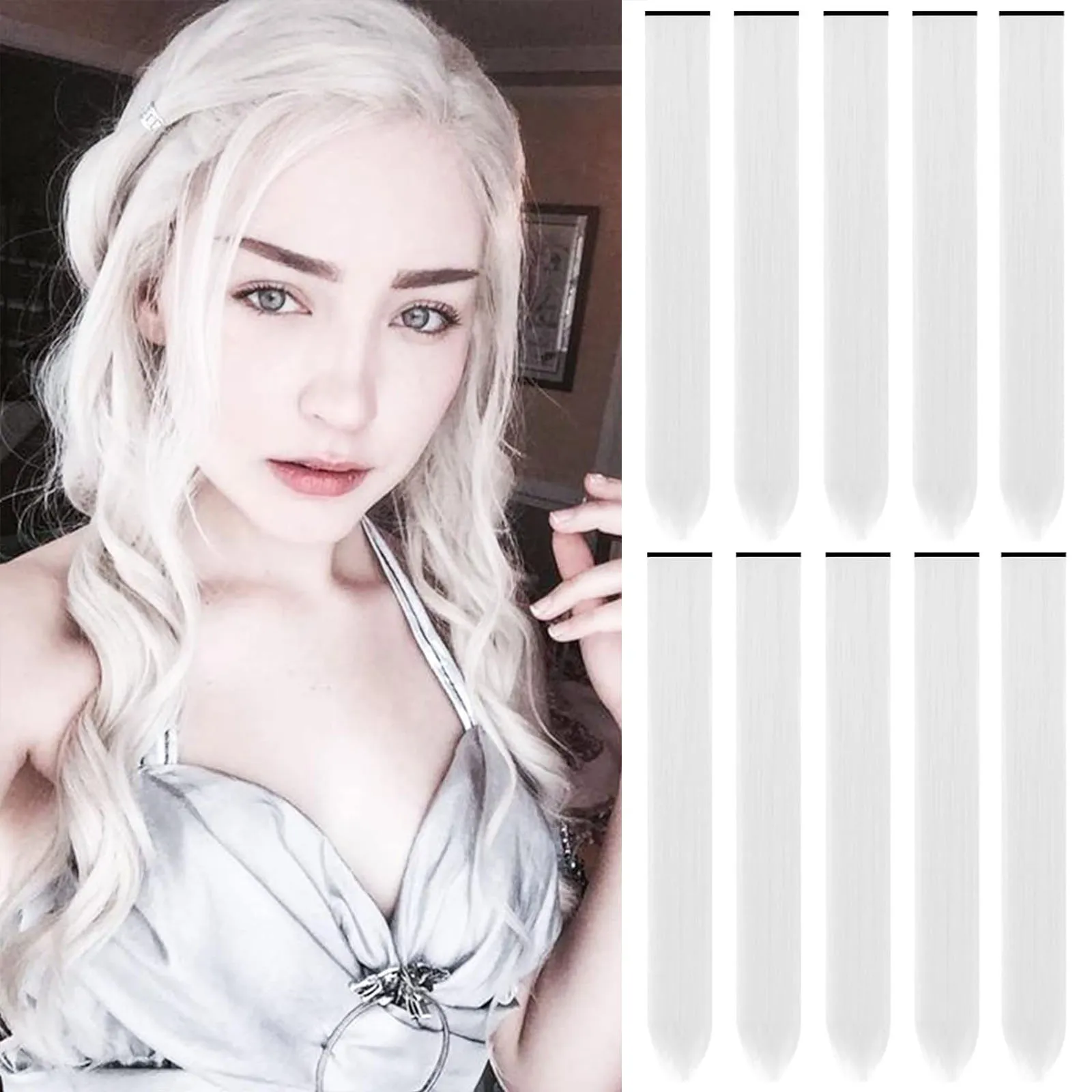 Синтетические 10 шт., разноцветные заколки для наращивания волос, цветные вечерние блики, наращивание для детей, длинный прямой шиньон для девочек
Синтетические 10 шт., разноцветные заколки для наращивания волос, цветные вечерние блики, наращивание для детей, длинный прямой шиньон для девочек