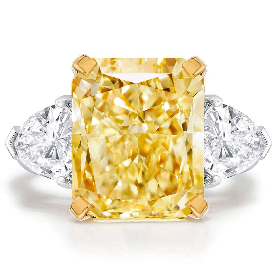 COLORFISH 100% 925 Sterling Silver 8ct Canary Yellow Radiant Cut Cubic Zirconia Engagement Ring 3-Stone Cocktail Wedding Jewelry 
COLORFISH 100% 925 Sterling Silver 8ct Canary Yellow Radiant Cut Cubic Zirconia Engagement Ring 3-Stone Cocktail Wedding Jewelry