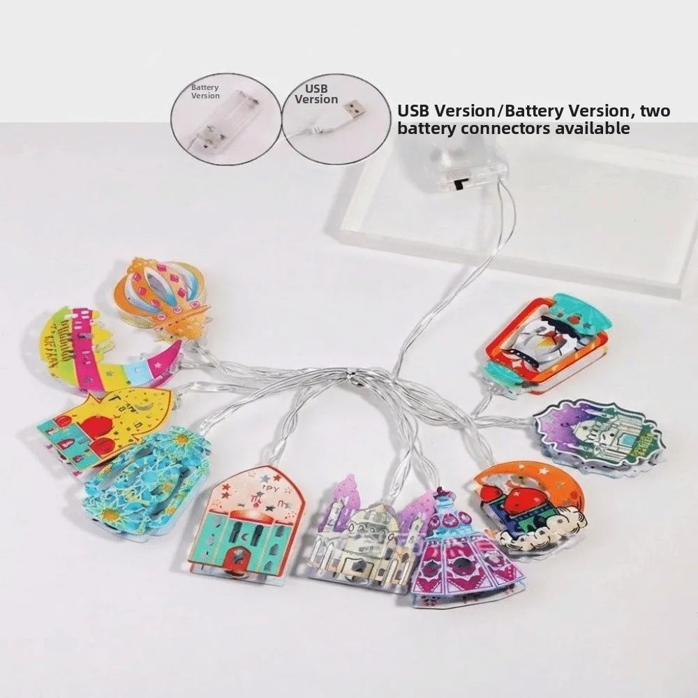 LED Lighting LED Lamp Castle Design Decorative Lights Moon Castle Moon Shape Festive Style Festive Lights Holiday Celebration