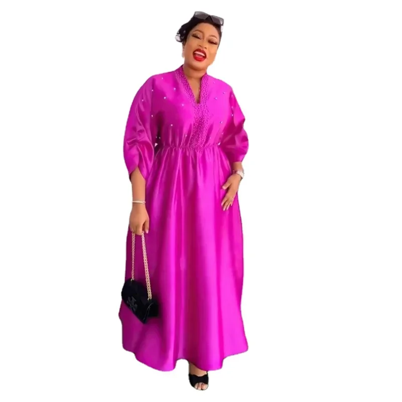 2024 Elegant African Dresses for Women Summer African 3/4 Sleeve V-neck Polyester Party Evening Maxi Dress Gowns Africa Clothing
2024 Elegant African Dresses for Women Summer African 3/4 Sleeve V-neck Polyester Party Evening Maxi Dress Gowns Africa Clothing