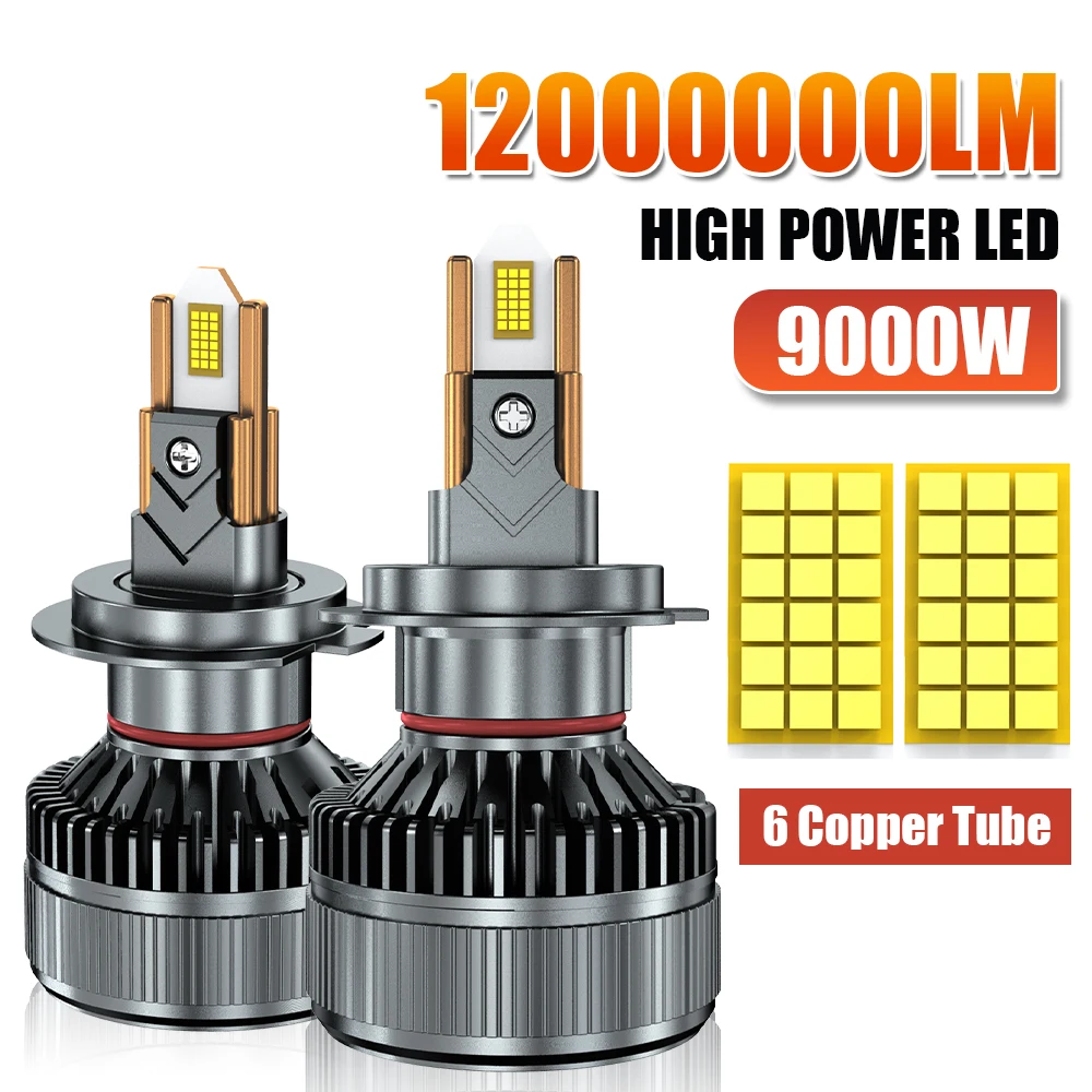 H7 Led Headlight Bulb H4 H11 Led Lamp New 6 Copper Tube Led Lights For Car H1 HB3 9005 HB4 9006 HIR2 9012 9000W 6000K 12V
H7 Led Headlight Bulb H4 H11 Led Lamp New 6 Copper Tube Led Lights For Car H1 HB3 9005 HB4 9006 HIR2 9012 9000W 6000K 12V
