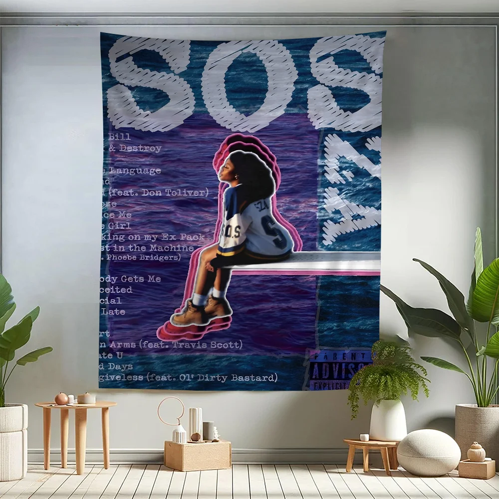 Singer SZA SOS Printed Large Wall Tapestry Wall Hanging Decoration Household Decor Blanket
Singer SZA SOS Printed Large Wall Tapestry Wall Hanging Decoration Household Decor Blanket