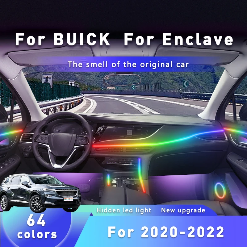 Для BUICK ENCLAVE на 2020-2022 годы, активируемая звуком, 64 цветные огни RGB, синхронизация музыки, динамическая атмосфера, полоски с управлением через приложение
Для BUICK ENCLAVE на 2020-2022 годы, активируемая звуком, 64 цветные огни RGB, синхронизация музыки, динамическая атмосфера, полоски с управлением через приложение
