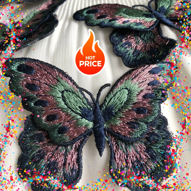Colorful Butterfly Embroidered Patch with Double Layer Water Soluble EmbroideryMidnight Blue Butterfly Embroidered Patch
Colorful Butterfly Embroidered Patch with Double Layer Water Soluble EmbroideryMidnight Blue Butterfly Embroidered Patch