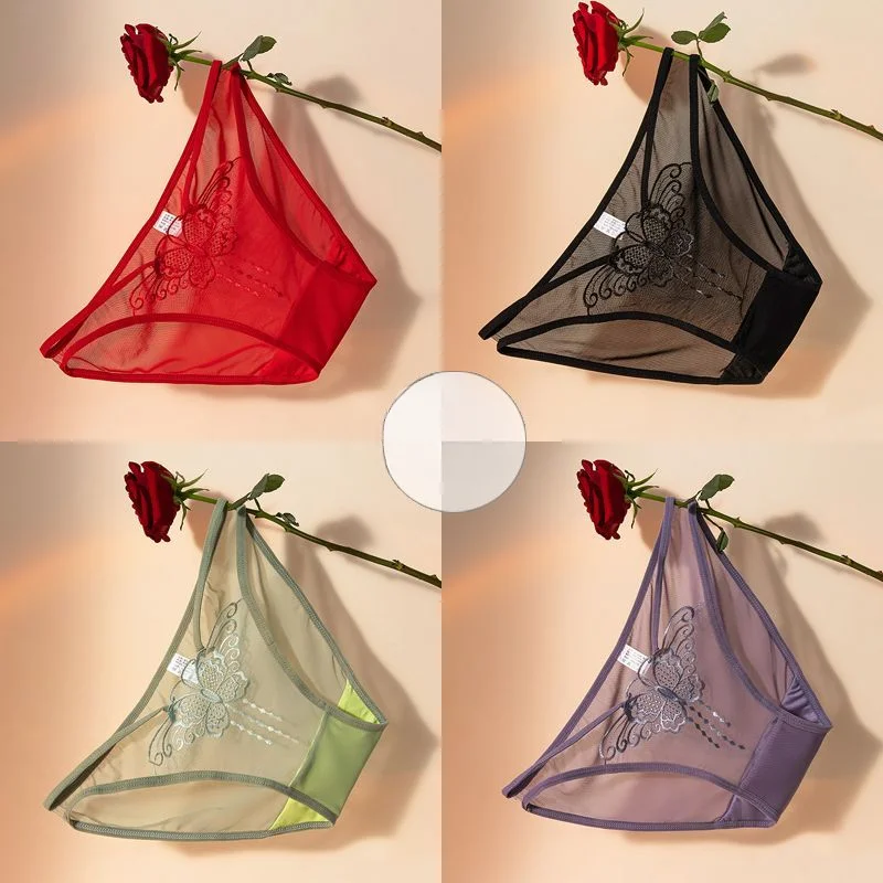 Explosive New Light Luxury Embroidered Girls Underwear Mesh Hot Transparent Low Waist Sexy Thin Belt High Spring Triangle Shorts
Explosive New Light Luxury Embroidered Girls Underwear Mesh Hot Transparent Low Waist Sexy Thin Belt High Spring Triangle Shorts