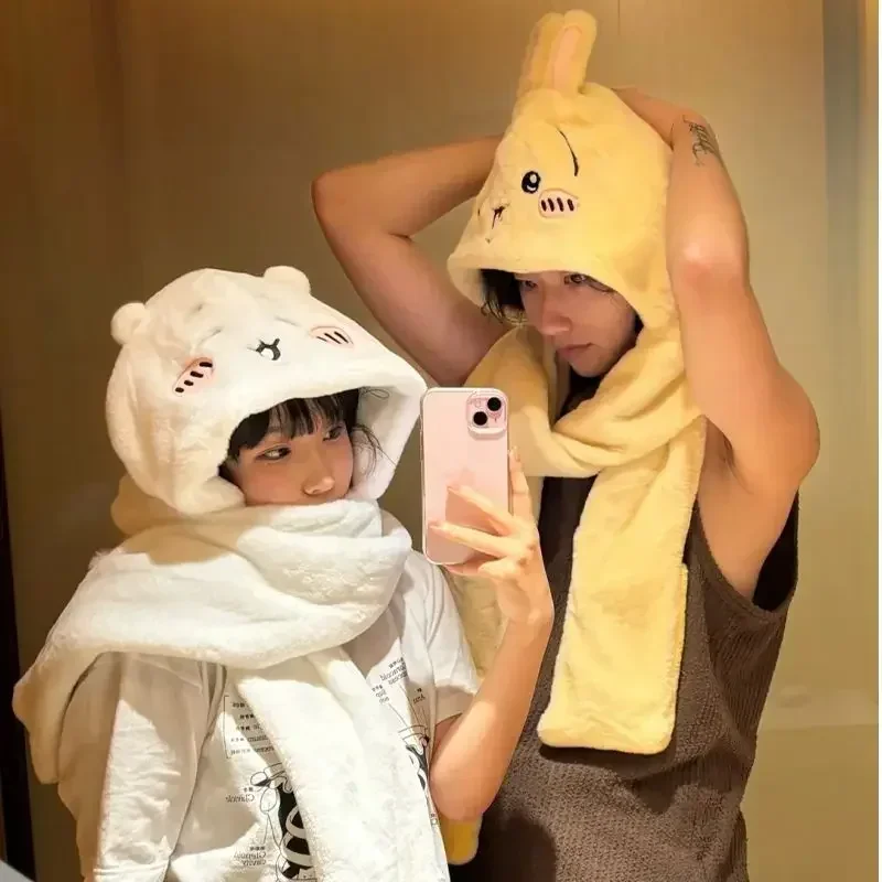 New Cartoon Cute Chiikawa Winter Warm and Thickened One-piece Plush Cold-proof Hat, Scarf and Gloves
New Cartoon Cute Chiikawa Winter Warm and Thickened One-piece Plush Cold-proof Hat, Scarf and Gloves