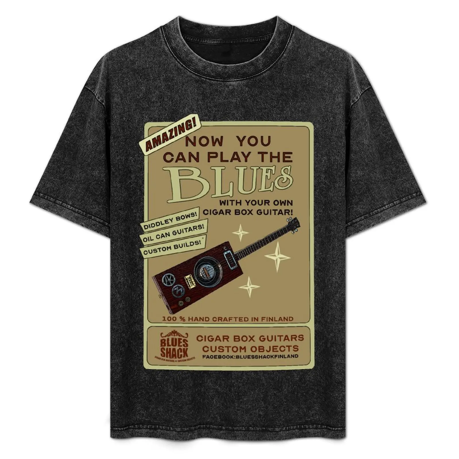 Blues Shack cigar box guitar poster T-Shirt Festival Casual Short Sleeve
Blues Shack cigar box guitar poster T-Shirt Festival Casual Short Sleeve
