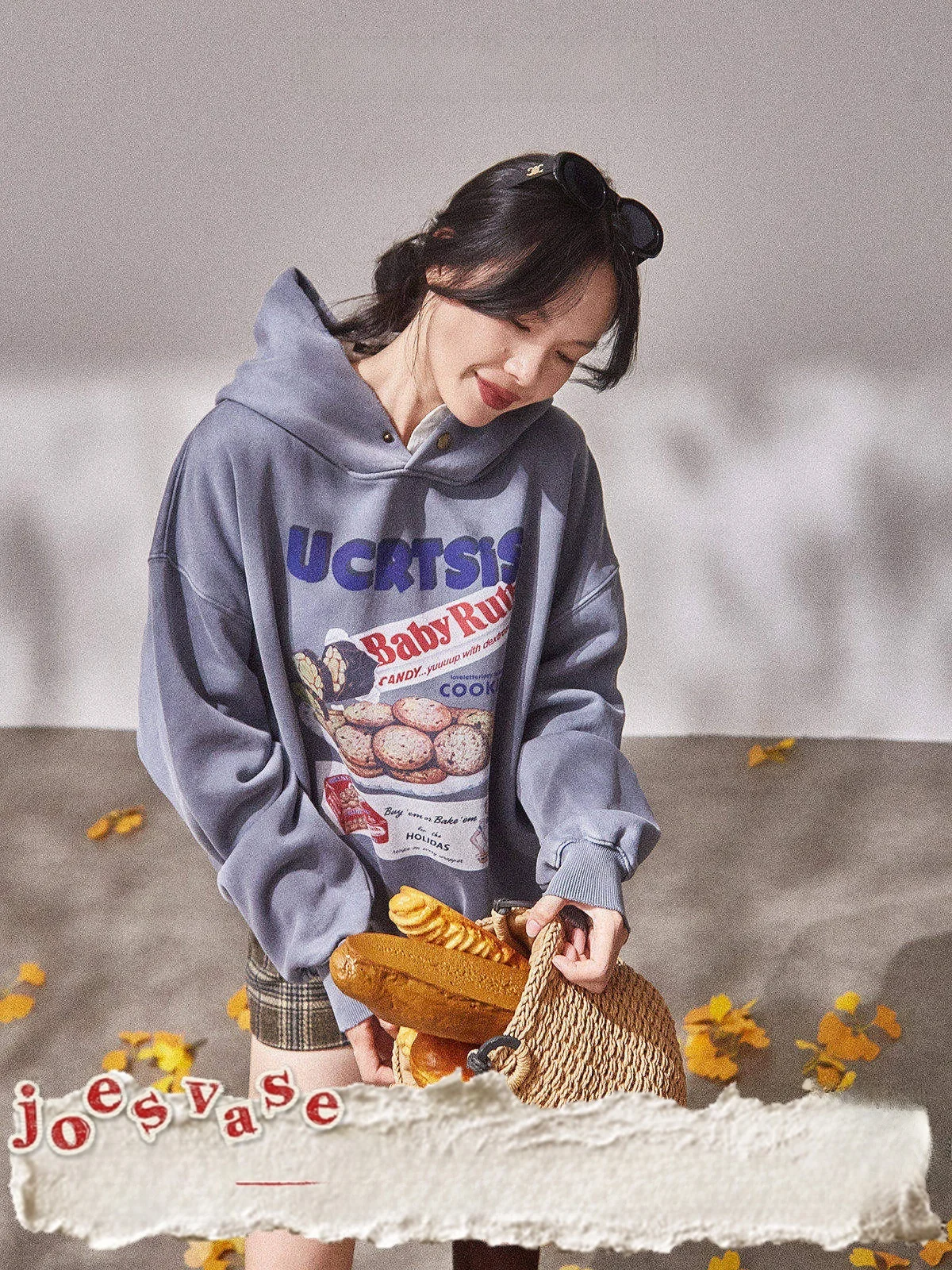 Blue Printed Hoodie Women's Loose Fit Long Sve T-irt with Hat Fall Faion Classic Curly Cookie Design Casual Wear
Blue Printed Hoodie Women's Loose Fit Long Sve T-irt with Hat Fall Faion Classic Curly Cookie Design Casual Wear