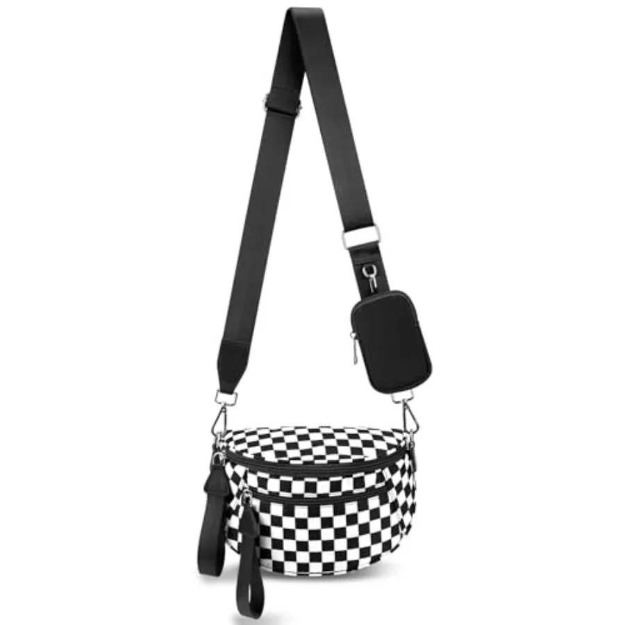 Checkered Crossbody Bag for Women, Spacious Checkered Bum Bags Nylon Fanny Packs with RFID Coin Purse for Daily and Travel
Checkered Crossbody Bag for Women, Spacious Checkered Bum Bags Nylon Fanny Packs with RFID Coin Purse for Daily and Travel