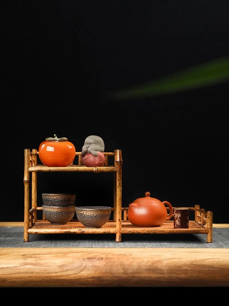 Handmade bamboo bogu frame tea shed tea room tea set cup teapot desktop storage display stand
Handmade bamboo bogu frame tea shed tea room tea set cup teapot desktop storage display stand
