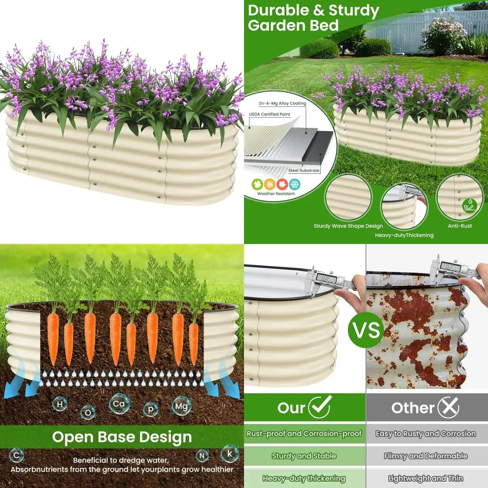 Durable Metal Raised Garden Bed 5x2x1.4 Ft Outdoor Planter Box with Rubber Edge and Zinc-Aluminum-Magnesium Stainless Steel for
Durable Metal Raised Garden Bed 5x2x1.4 Ft Outdoor Planter Box with Rubber Edge and Zinc-Aluminum-Magnesium Stainless Steel for