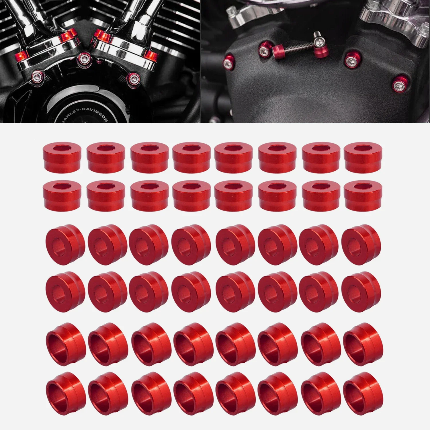 48PCS Motorcycle Red Engine Bolt Caps For Harley Touring Road Street Glide Softail Sportster Trike M8 TWIN CAM EVO Engines
48PCS Motorcycle Red Engine Bolt Caps For Harley Touring Road Street Glide Softail Sportster Trike M8 TWIN CAM EVO Engines