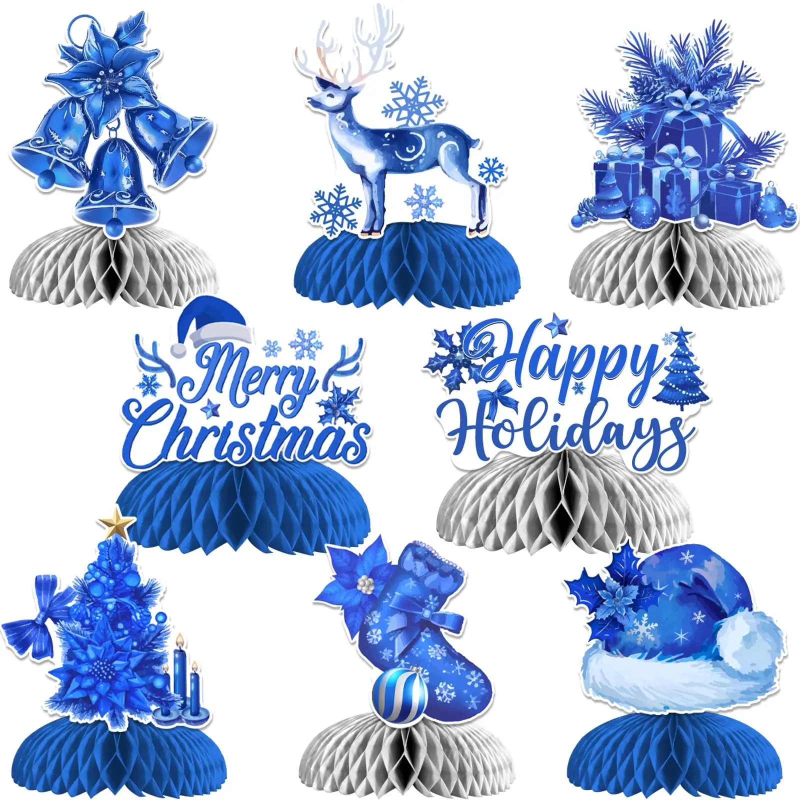 Sursurprise Christmas Honeycomb Centerpieces, 8pcs Merry Happy Holiday Table Topper
Sursurprise Christmas Honeycomb Centerpieces, 8pcs Merry Happy Holiday Table Topper