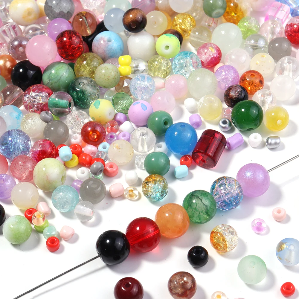 50g/Bag 3-12mm Glass Mixed Beads Full of Vitality Unique Scattered Beads For Handmade Decoration Making DIY Accessories
50g/Bag 3-12mm Glass Mixed Beads Full of Vitality Unique Scattered Beads For Handmade Decoration Making DIY Accessories