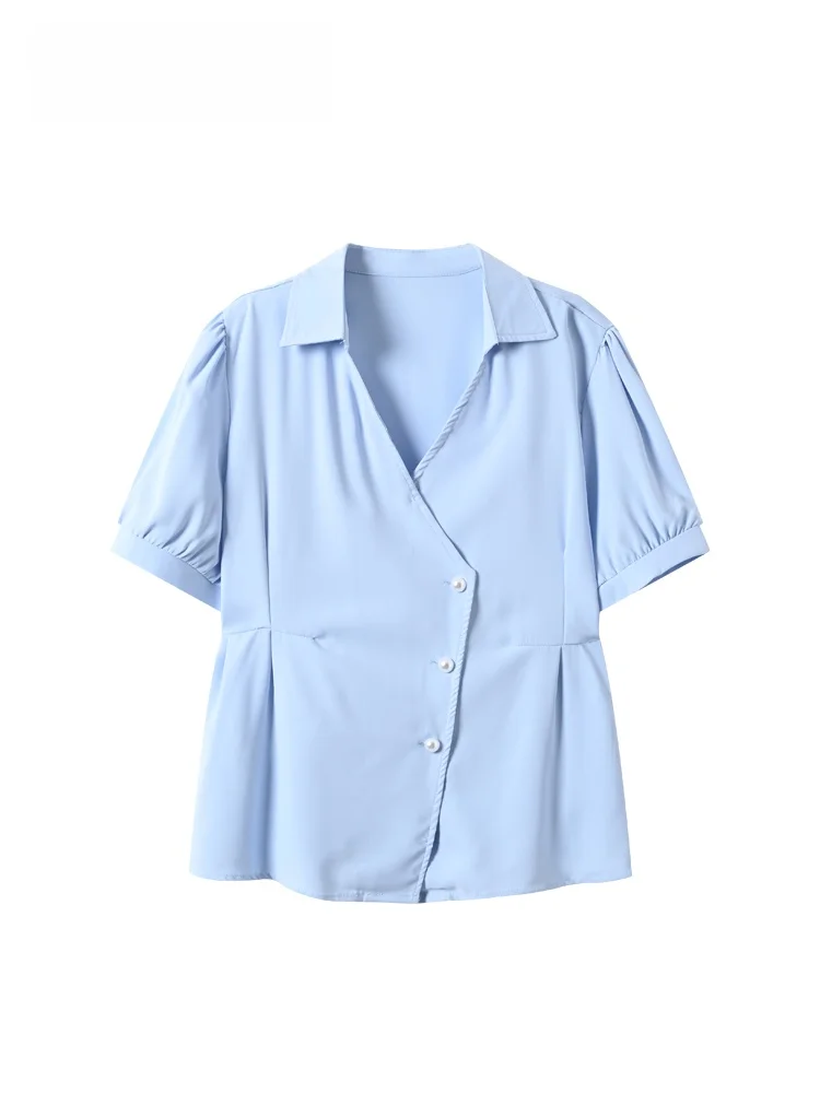 Cara CLUB plus Size Women's Shirt Summer New Style Casual V-Neck Short Sleeve Loose Fit Meat Covering Shoulder Width Regular
Cara CLUB plus Size Women's Shirt Summer New Style Casual V-Neck Short Sleeve Loose Fit Meat Covering Shoulder Width Regular