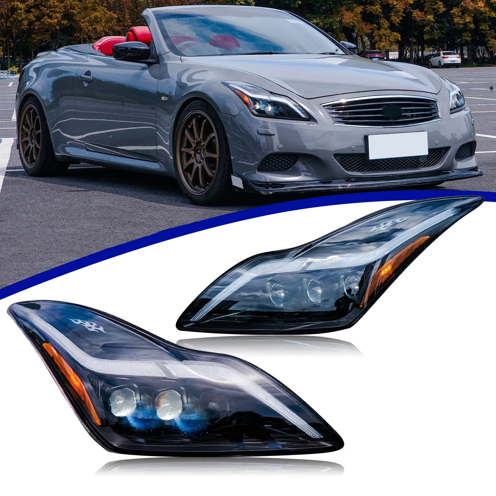 Full Led Headlight for NISSAN Infiniti G37 2008-2013 Infiniti G37/2014-2015 Q60 Coupe/Convertible Headlamp
Full Led Headlight for NISSAN Infiniti G37 2008-2013 Infiniti G37/2014-2015 Q60 Coupe/Convertible Headlamp