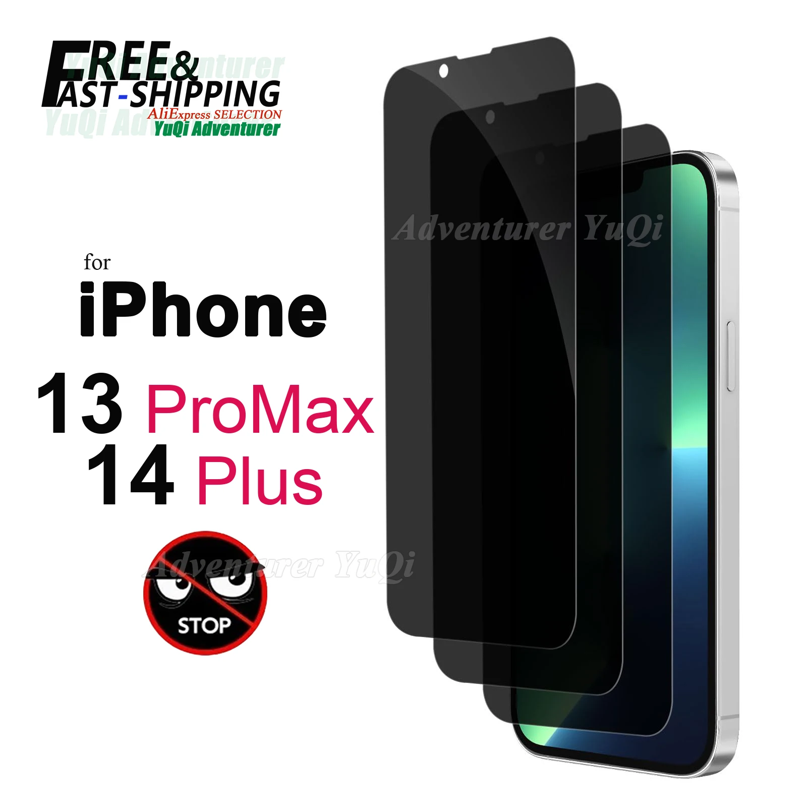 Anti Spy Screen Protector For iPhone 13 Pro Max 14 Plus, Tempered Glass Privacy Peep Scratch 9H Case Friendly High Aluminum Mica
Anti Spy Screen Protector For iPhone 13 Pro Max 14 Plus, Tempered Glass Privacy Peep Scratch 9H Case Friendly High Aluminum Mica