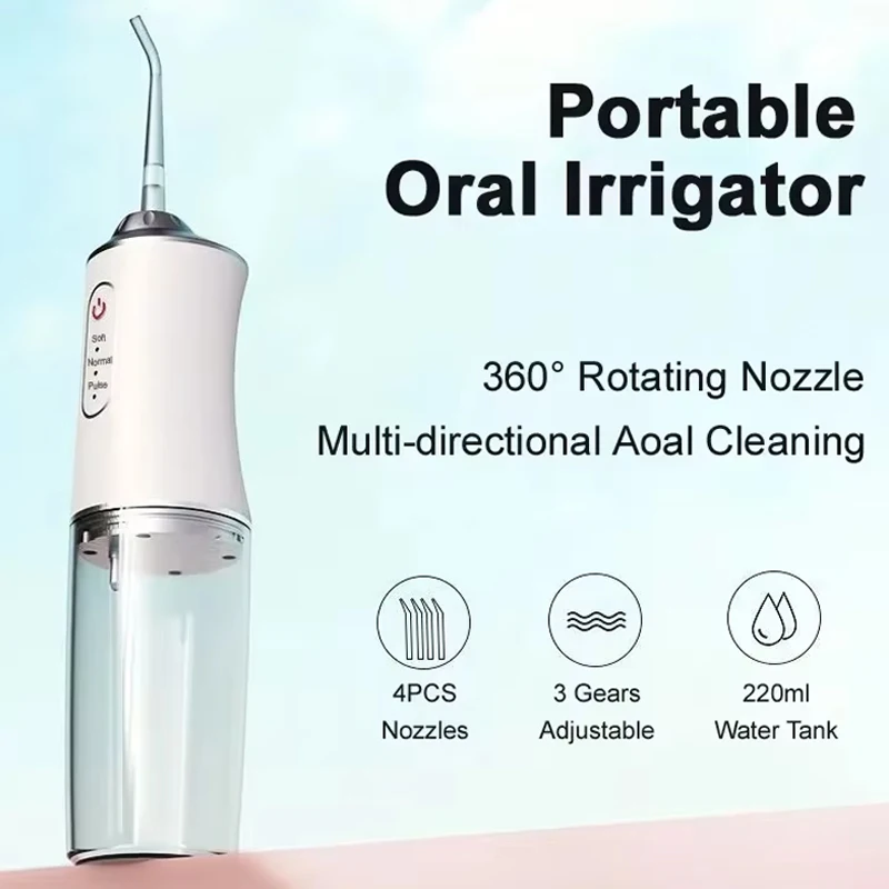 Portable Smart Electric Oral Irrigator Water Flosser 4 Jets 3 Modes Rechargeable Dental Water Jet Irrigator Dental Teeth Cleaner
Portable Smart Electric Oral Irrigator Water Flosser 4 Jets 3 Modes Rechargeable Dental Water Jet Irrigator Dental Teeth Cleaner
