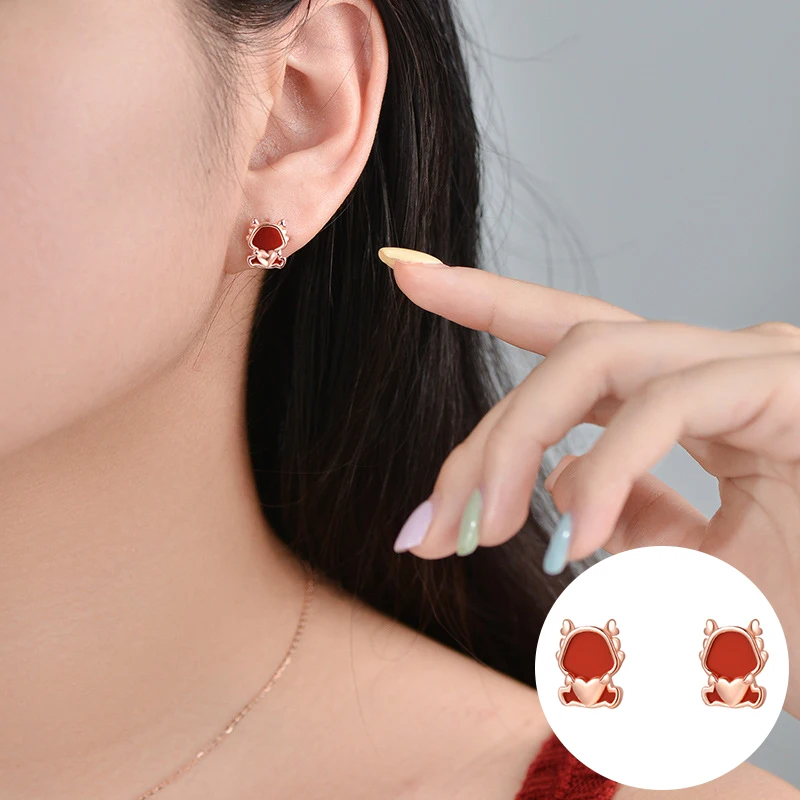 100% 925 Sterling Silver Agate Dragon Earrings for Women Girl Love Heart Chinese Style Design Jewelry Party Gift Dropshipping
100% 925 Sterling Silver Agate Dragon Earrings for Women Girl Love Heart Chinese Style Design Jewelry Party Gift Dropshipping