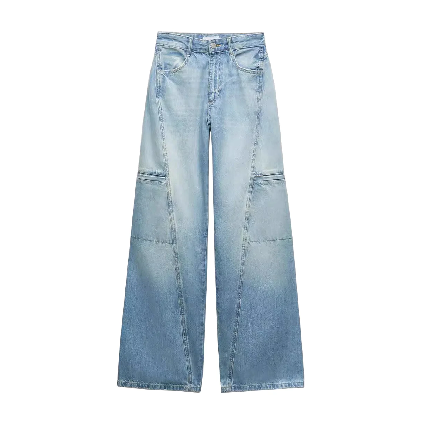 Весенне-летняя женская спецодежда с эффектом талии, широкие джинсы прямого кроя, повседневные длинные джинсы с высокой талией на молнии
Весенне-летняя женская спецодежда с эффектом талии, широкие джинсы прямого кроя, повседневные длинные джинсы с высокой талией на молнии