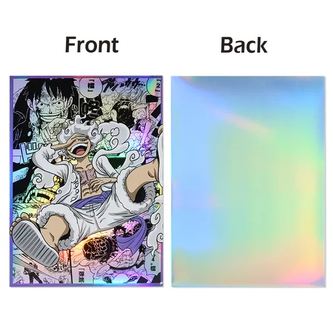 60PCS 66x91mm OPCG Holographic Standard Size Art Anime One Piece Card Sleeves Top Loading Trading Card Protector for MGT/TCG