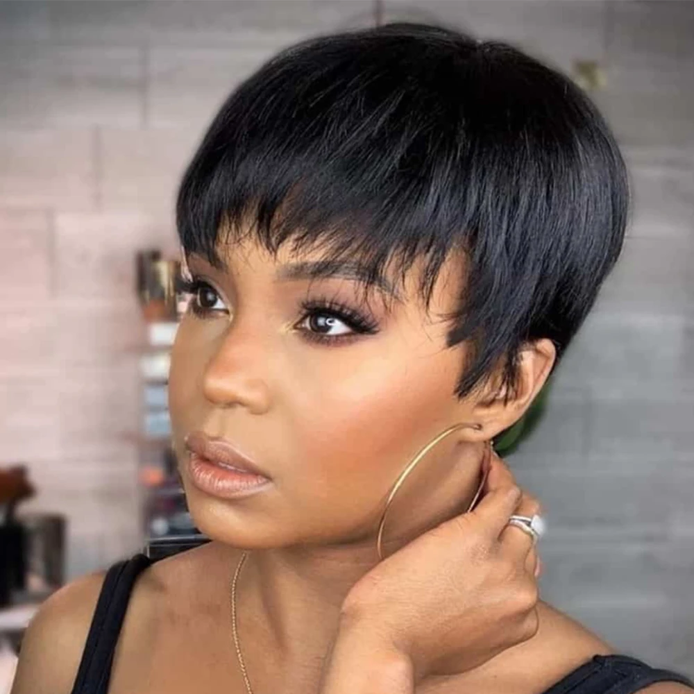 Fashion Short Pixie Wig for Women Natural Black Casual Synthetic Haircut Easy to Wear Stylish Hairpiece
Fashion Short Pixie Wig for Women Natural Black Casual Synthetic Haircut Easy to Wear Stylish Hairpiece