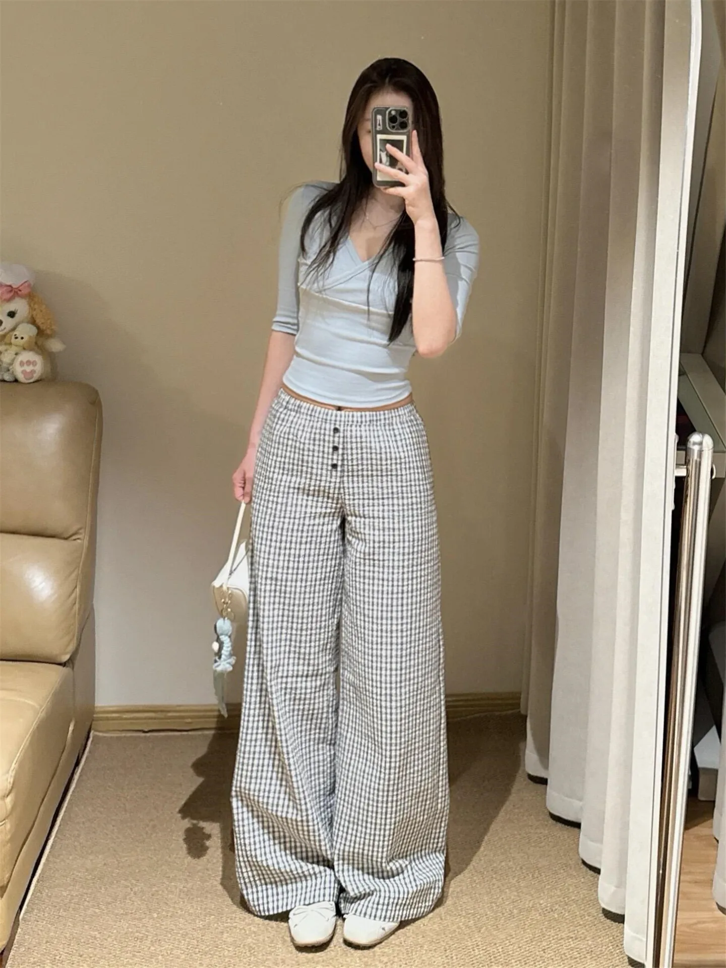 Low Waist Wide Leg Casual Pants Women Summer Thin Loose Slimming Long Straight Tube Floor-Length Pants Casual Style
Low Waist Wide Leg Casual Pants Women Summer Thin Loose Slimming Long Straight Tube Floor-Length Pants Casual Style