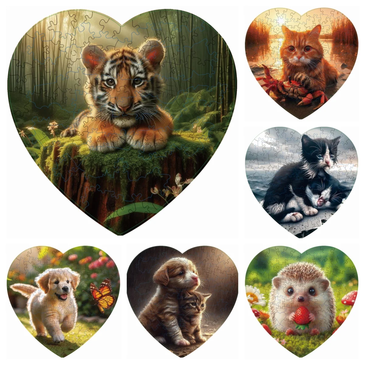 Tiger Cat Hedgehog Puzzle High Difficulty Toy Puzzle Concentration Training Christma Birthday Holiday Gifts Home Decor
Tiger Cat Hedgehog Puzzle High Difficulty Toy Puzzle Concentration Training Christma Birthday Holiday Gifts Home Decor