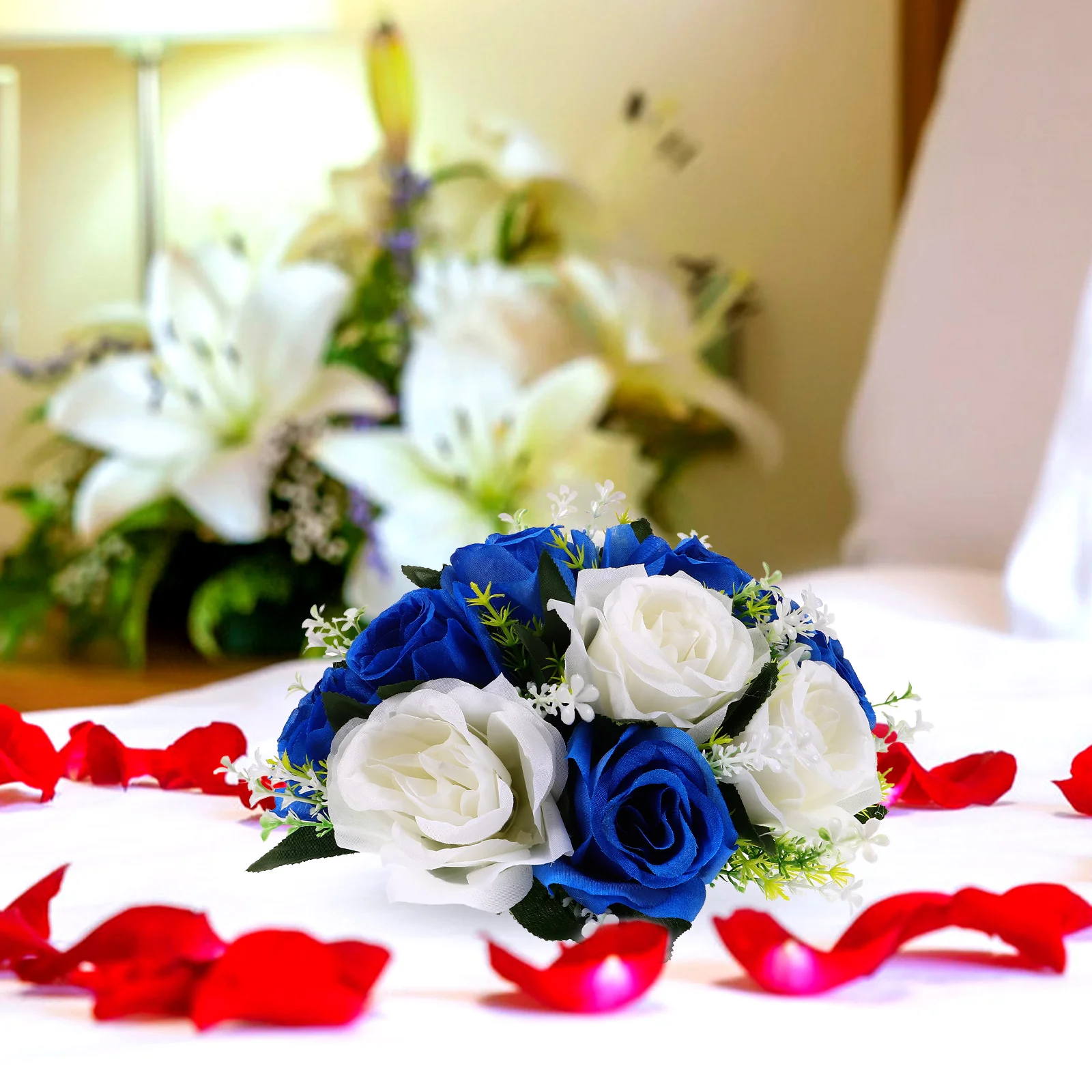 1Pcs Realistic White Artificial Rose Flower Ball for Party Wedding Table Decor Centerpieces
1Pcs Realistic White Artificial Rose Flower Ball for Party Wedding Table Decor Centerpieces