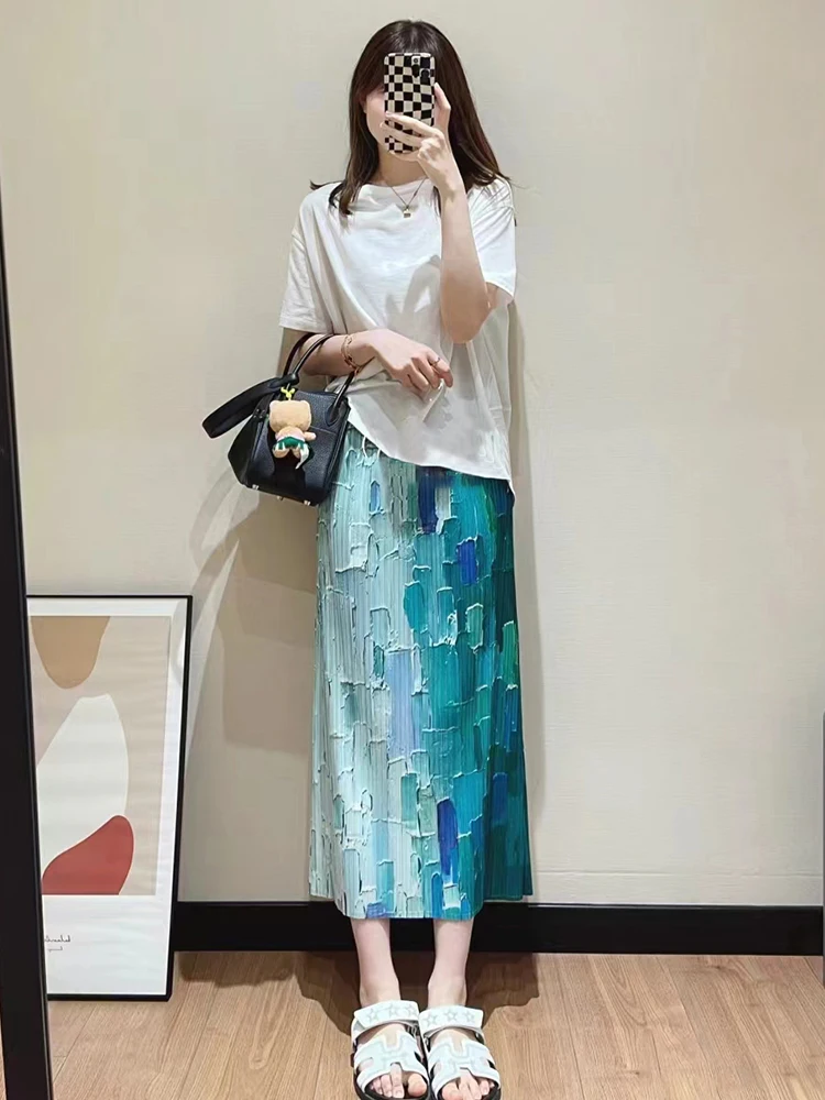 High Waist Pleated Print Casual Fashion Three Houses Style Skirt Women's Spring Summer Season Polyester Fiber Skirts
High Waist Pleated Print Casual Fashion Three Houses Style Skirt Women's Spring Summer Season Polyester Fiber Skirts