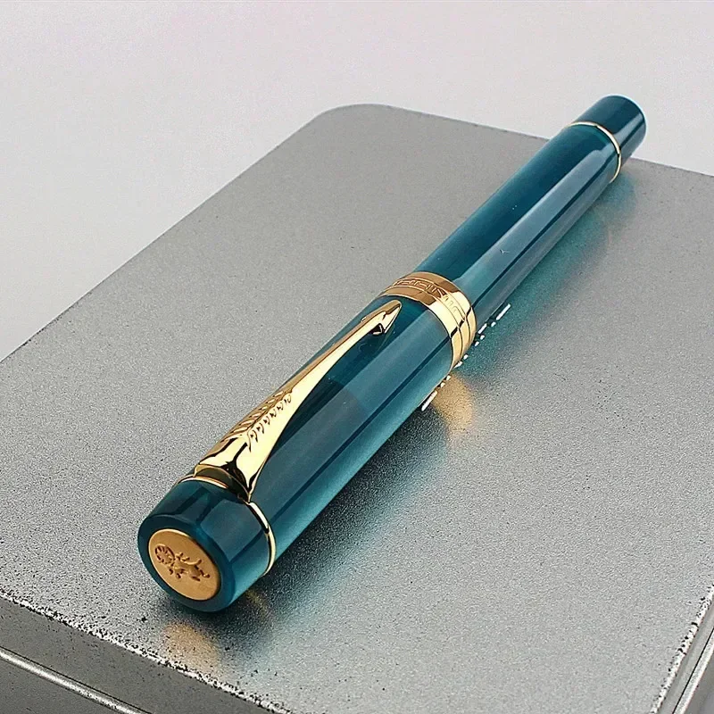 Jinhao Pen Resin Peacock Blue Fountain Pen Acrylic F Bent Curved Art 0.5MM Nib, Writing Smooth Business Office Calligraphy Pen
Jinhao Pen Resin Peacock Blue Fountain Pen Acrylic F Bent Curved Art 0.5MM Nib, Writing Smooth Business Office Calligraphy Pen