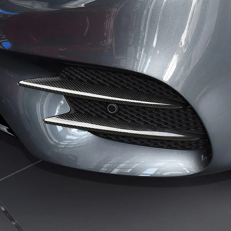 Car Carbon Fiber Color Front Fog Lamp Bumper Decoration Trim Strips For Mercedes Benz E Class W213 2016-20 Exterior Accessories 
Car Carbon Fiber Color Front Fog Lamp Bumper Decoration Trim Strips For Mercedes Benz E Class W213 2016-20 Exterior Accessories