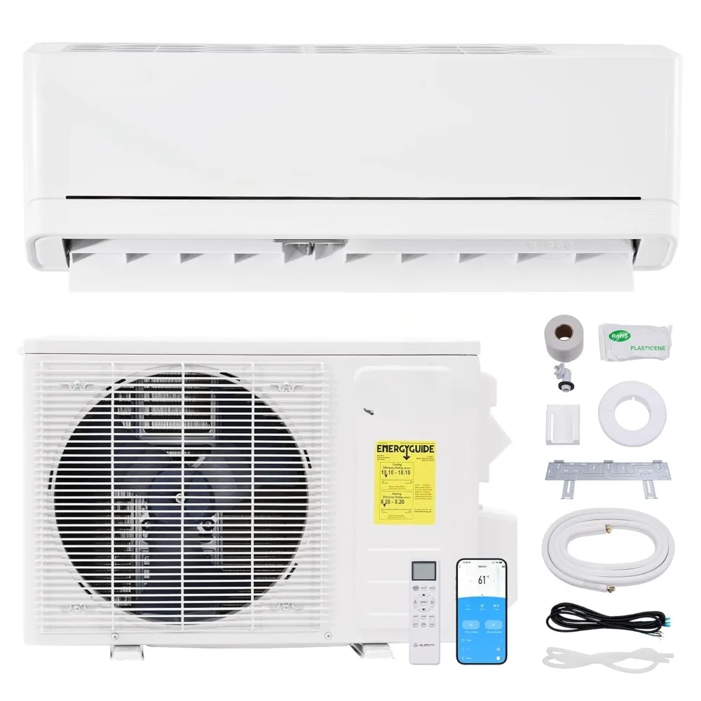 115V Mini Split Air Conditioner with Heat Pump, Wifi Enabled 12000BTU Ductless Split Ac with Self-Cleaning, SEER2, Customized
115V Mini Split Air Conditioner with Heat Pump, Wifi Enabled 12000BTU Ductless Split Ac with Self-Cleaning, SEER2, Customized