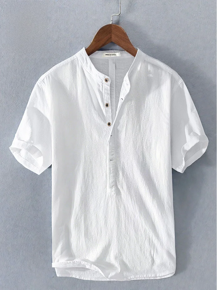 Jeanswest Men's Summer Thin Linen Short Sleeve Shirt Casual Loose Fit Trendy Versatile Cotton Blend Button up T-Shirt
Jeanswest Men's Summer Thin Linen Short Sleeve Shirt Casual Loose Fit Trendy Versatile Cotton Blend Button up T-Shirt