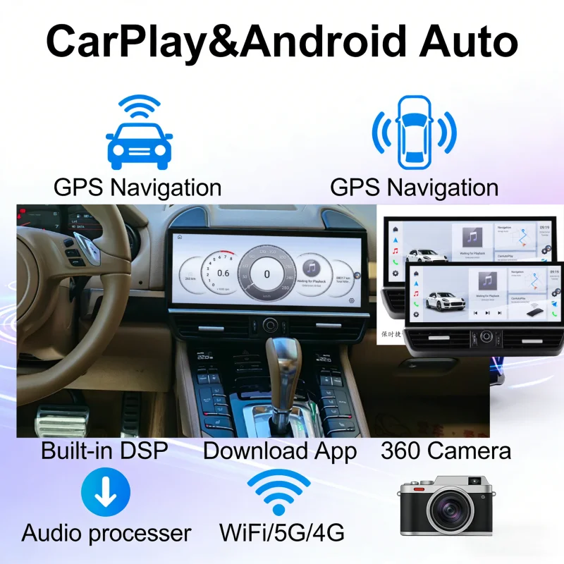 12.3 Screen Car Multimedia Video Player For Porsche Cayenne 2011-2016 GPS Radio Stereo Wireless Car Carplay Android 14 Auto DSP
12.3 Screen Car Multimedia Video Player For Porsche Cayenne 2011-2016 GPS Radio Stereo Wireless Car Carplay Android 14 Auto DSP