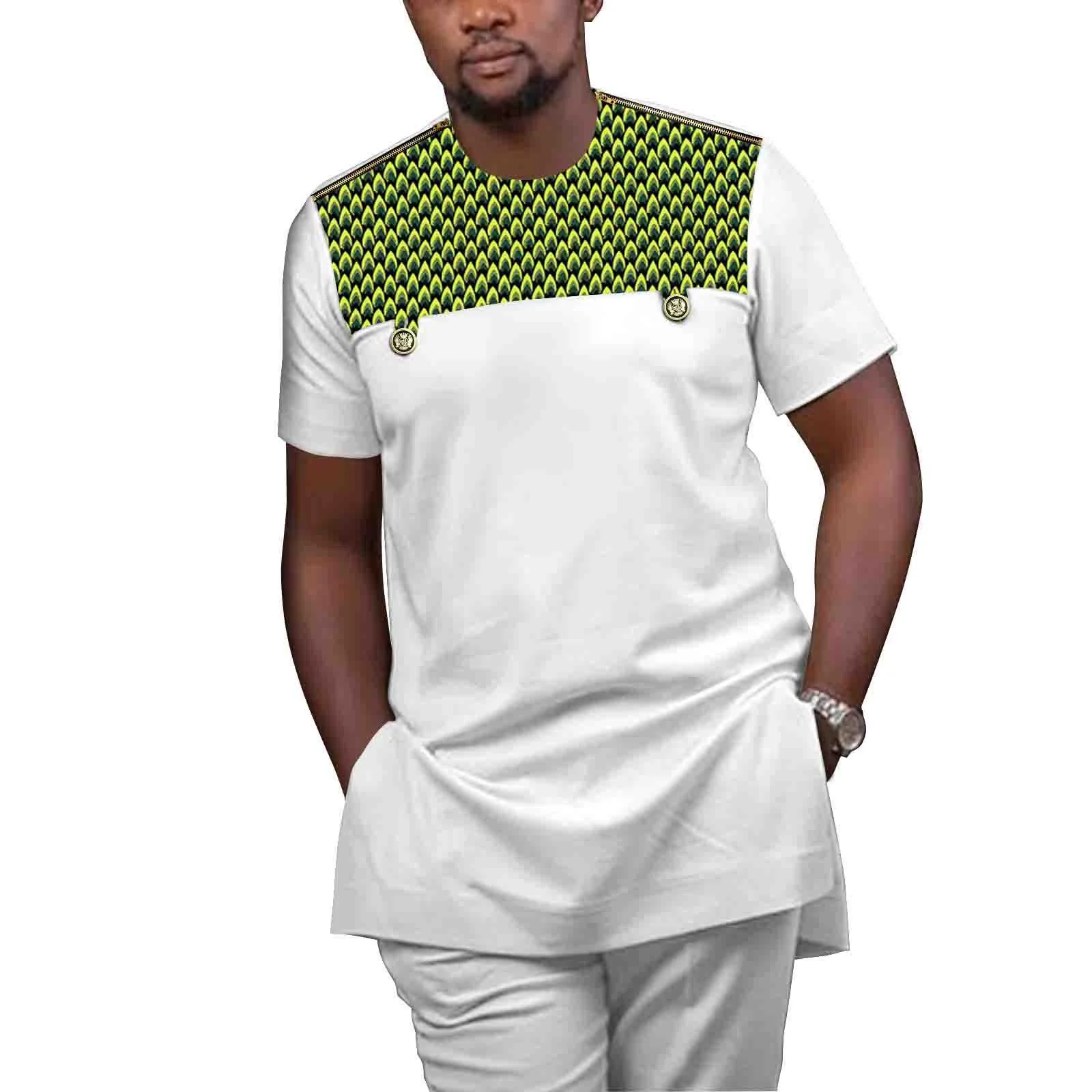2023 New Trend African Men Clothing Ankara Pants Set Dashiki Shirt 2 Pcs Outfits Crop Top Attire Short Sleeve Plus Size Casual
2023 New Trend African Men Clothing Ankara Pants Set Dashiki Shirt 2 Pcs Outfits Crop Top Attire Short Sleeve Plus Size Casual