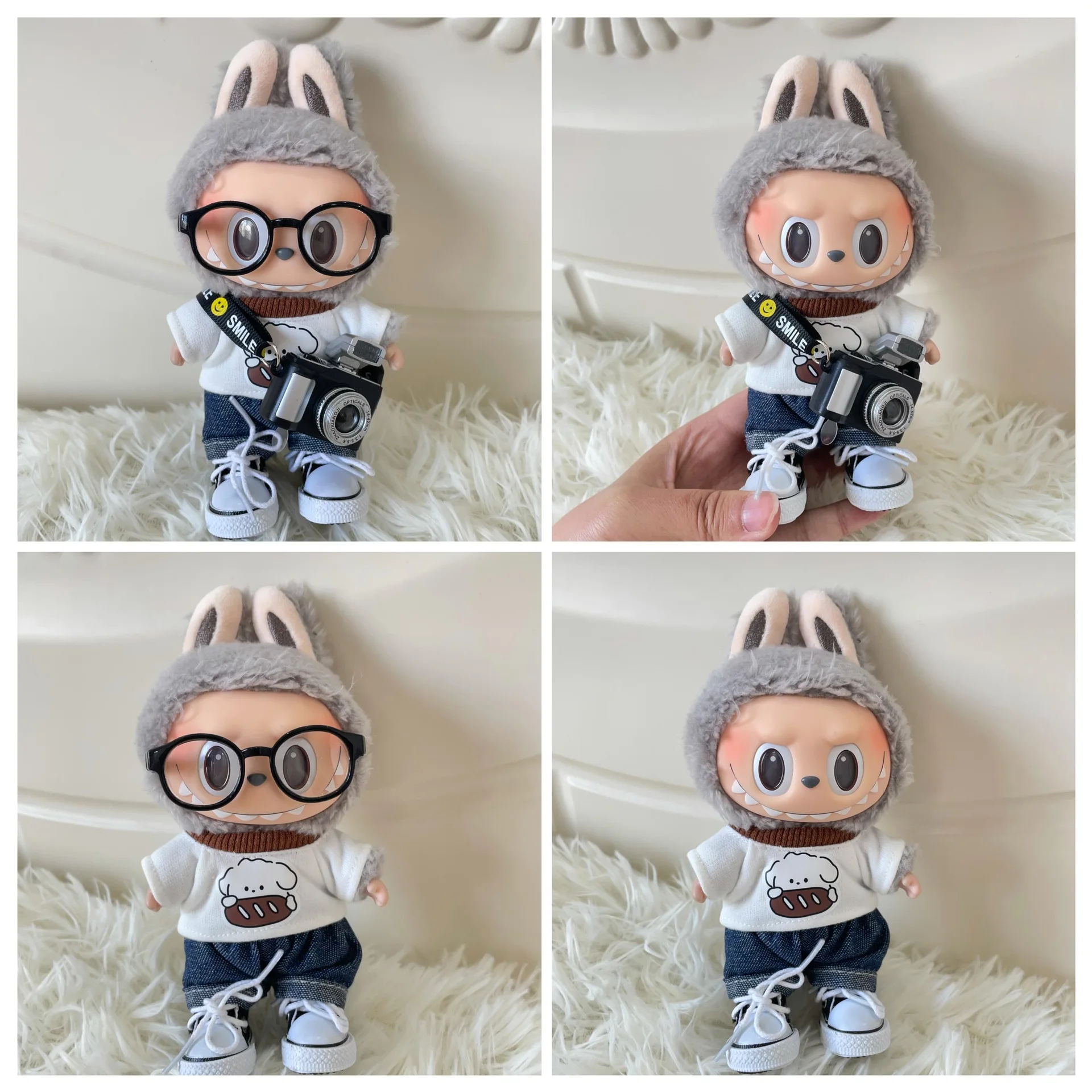Labubu Doll Clothes Turnover Collar Bear Print Outfit Set Labubu I II Dolls Accessories 15/17cm Plush Doll'S Clothes Replacement
Labubu Doll Clothes Turnover Collar Bear Print Outfit Set Labubu I II Dolls Accessories 15/17cm Plush Doll'S Clothes Replacement