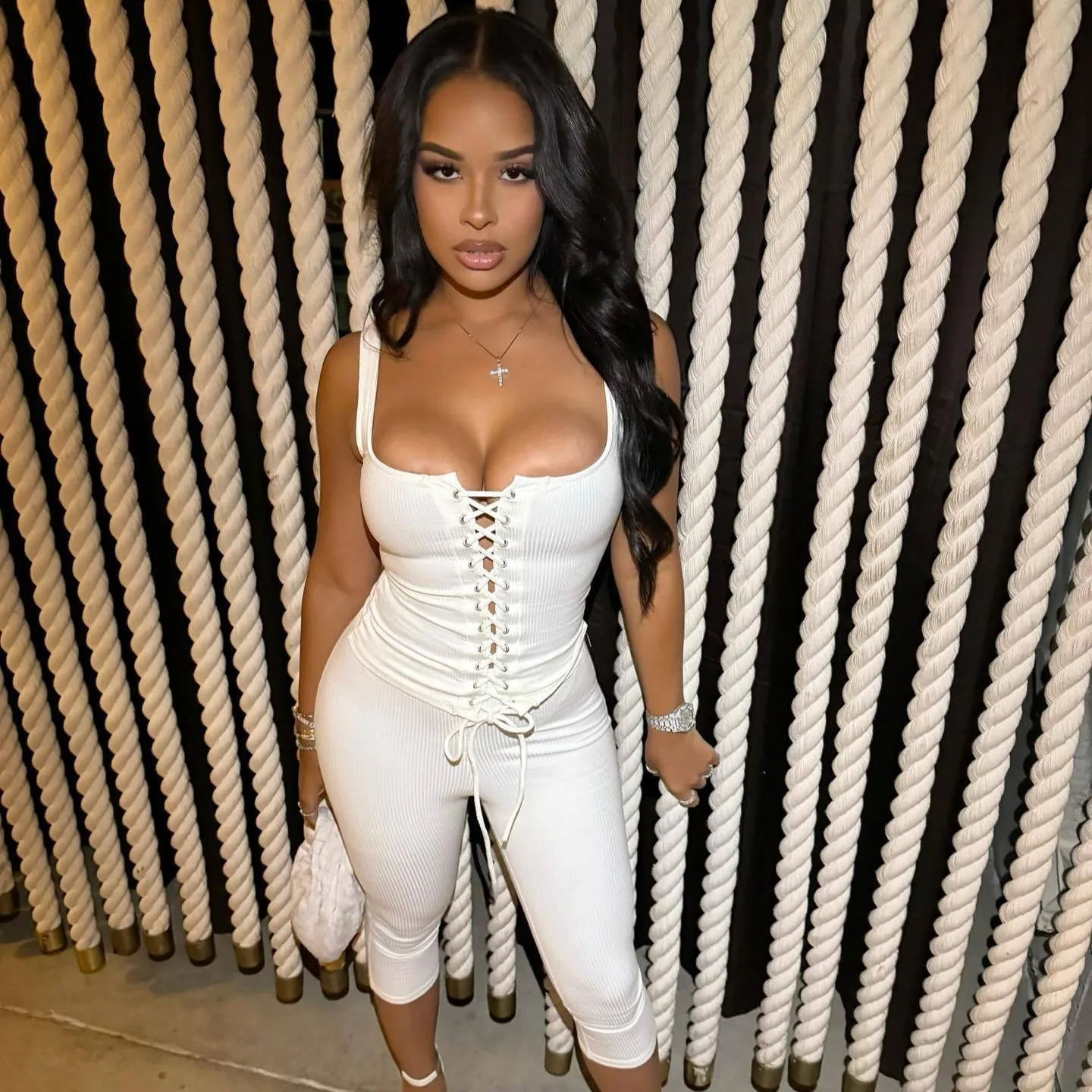 2 Piece Set Crop Top Tie Front Ribbed Sleeveless Summer Square Neckline Bandeau Top High Waist Pants Solid Color Club Outfit
2 Piece Set Crop Top Tie Front Ribbed Sleeveless Summer Square Neckline Bandeau Top High Waist Pants Solid Color Club Outfit