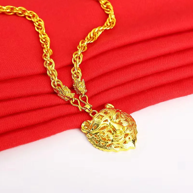 Fashion Luxury Hollow Tiger Head Shape Gold Pendant 14K Necklace Thick Yellow Gold Chain for Men Wedding Engagement Jewelry Gift
Fashion Luxury Hollow Tiger Head Shape Gold Pendant 14K Necklace Thick Yellow Gold Chain for Men Wedding Engagement Jewelry Gift